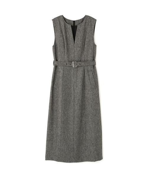 NATURAL BEAUTY BASIC（ナチュラルビューティーベーシック）の「◇キーネックベルテッドジャンスカ（ジャンパースカート・レディース・ブラック系その他/ベージュ系その他・SMALL/MEDIUM/P/S）」の3枚目の写真