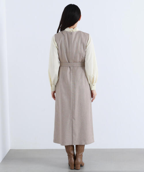 NATURAL BEAUTY BASIC（ナチュラルビューティーベーシック）の「◇キーネックベルテッドジャンスカ（ジャンパースカート・レディース・ブラック系その他/ベージュ系その他・SMALL/MEDIUM/P/S）」の19枚目の写真