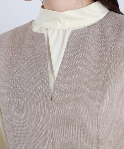 NATURAL BEAUTY BASIC（ナチュラルビューティーベーシック）の「◇キーネックベルテッドジャンスカ（ジャンパースカート・レディース・ブラック系その他/ベージュ系その他・SMALL/MEDIUM/P/S）」の20枚目の写真