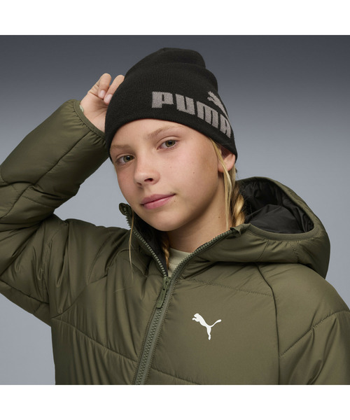 PUMA（プーマ）の「PUMA プーマ キッズ ESS ミッドクラウン カフレス ビーニー（ニットキャップ/ビーニー・キッズ・ライトピンク/ブラック・S）」の2枚目の写真