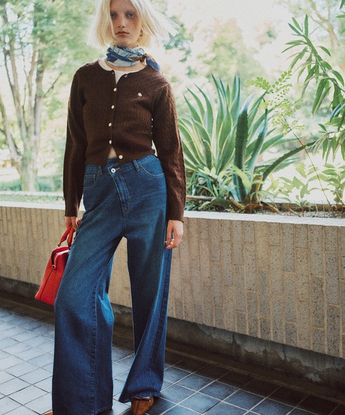 VIS（ビス）の「【POLO BCS】VIS別注クロスベルトストレートワイドデニム（デニムパンツ・レディース・ブルー/チャコールグレー/ブラウン・M/S）」の3枚目の写真