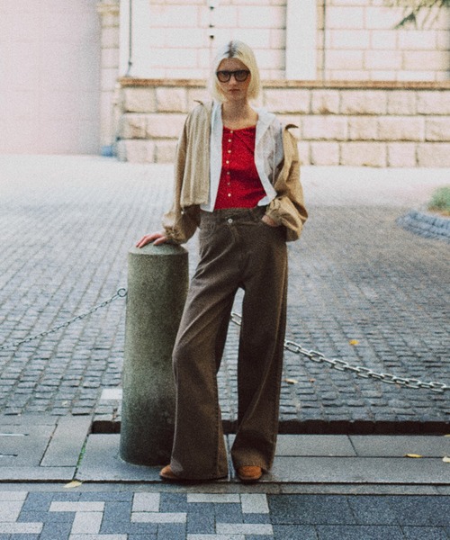 VIS（ビス）の「【POLO BCS】VIS別注クロスベルトストレートワイドデニム（デニムパンツ・レディース・ブルー/チャコールグレー/ブラウン・M/S）」の6枚目の写真