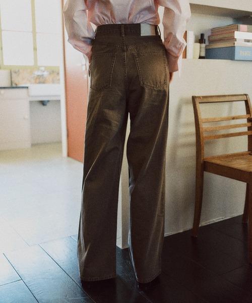 VIS（ビス）の「【POLO BCS】VIS別注クロスベルトストレートワイドデニム（デニムパンツ・レディース・ブルー/チャコールグレー/ブラウン・M/S）」の8枚目の写真