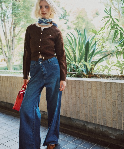 VIS（ビス）の「【POLO BCS】VIS別注クロスベルトストレートワイドデニム（デニムパンツ・レディース・ブルー/チャコールグレー/ブラウン・M/S）」の16枚目の写真