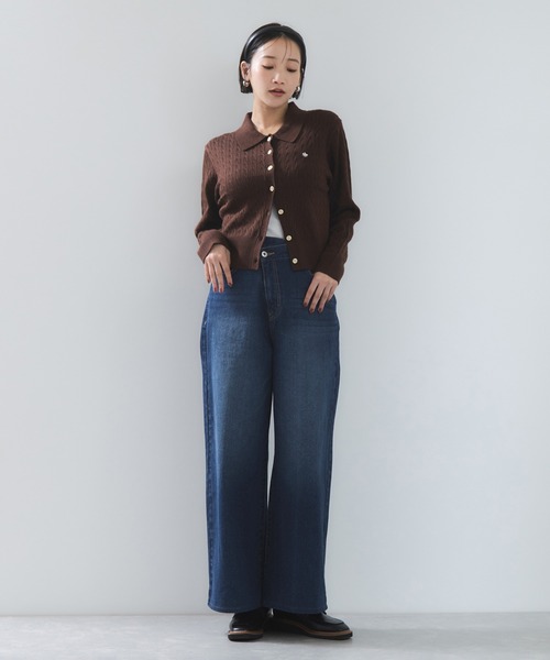 VIS（ビス）の「【POLO BCS】VIS別注クロスベルトストレートワイドデニム（デニムパンツ・レディース・ブルー/チャコールグレー/ブラウン・M/S）」の19枚目の写真