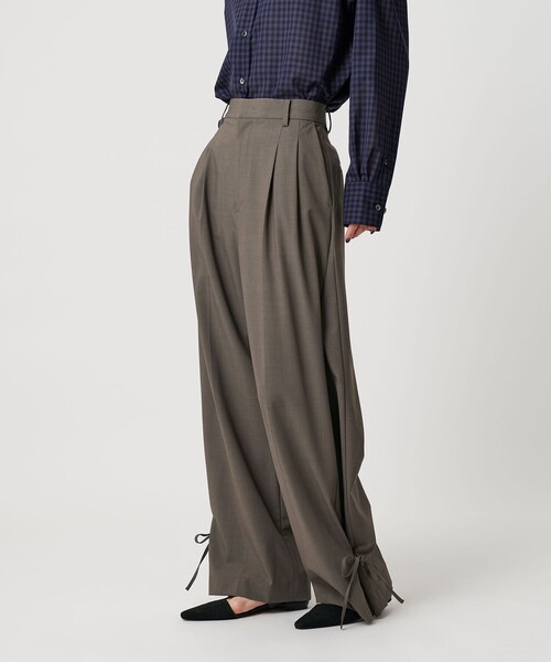 BEAUTY&YOUTH UNITED ARROWS（ビューティーアンドユースユナイテッドアローズ）の「へムリボン パンツ ウォッシャブル（スラックス・レディース・オリーブ/ダークグレー/ベージュ・S/XS/M）」の16枚目の写真