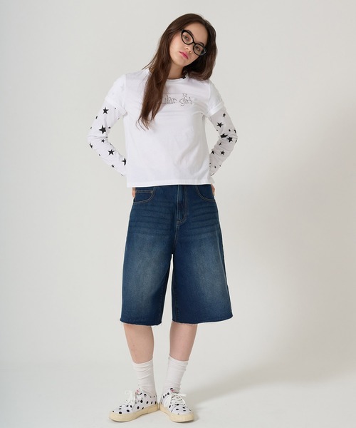 TINA：JOJUN（ティーナジョジュン）の「レイヤード デザイン ロンT TINA：JOJUN（Tシャツ/カットソー・レディース・ホワイト/ピンク・M）」の10枚目の写真