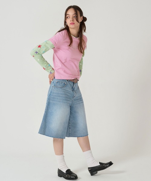 TINA：JOJUN（ティーナジョジュン）の「レイヤード デザイン ロンT TINA：JOJUN（Tシャツ/カットソー・レディース・ホワイト/ピンク・M）」の22枚目の写真