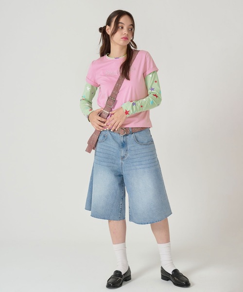 TINA：JOJUN（ティーナジョジュン）の「レイヤード デザイン ロンT TINA：JOJUN（Tシャツ/カットソー・レディース・ホワイト/ピンク・M）」の20枚目の写真