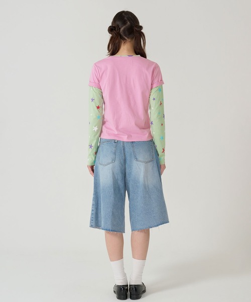 TINA：JOJUN（ティーナジョジュン）の「レイヤード デザイン ロンT TINA：JOJUN（Tシャツ/カットソー・レディース・ホワイト/ピンク・M）」の12枚目の写真