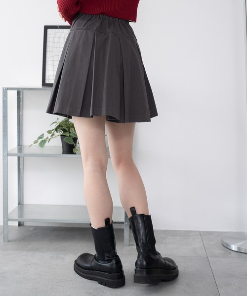 WEGO(ウィゴー)の「WEGO/ツイルプリーツミニスカパン(スカート・レディース・グレー/ブラック・FREE)」の15枚目の写真