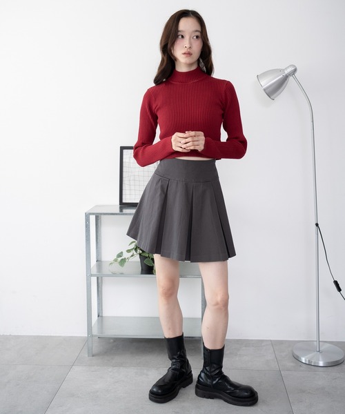 WEGO(ウィゴー)の「WEGO/ツイルプリーツミニスカパン(スカート・レディース・グレー/ブラック・FREE)」の16枚目の写真