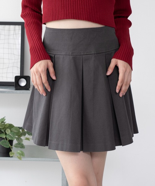 WEGO(ウィゴー)の「WEGO/ツイルプリーツミニスカパン(スカート・レディース・グレー/ブラック・FREE)」の12枚目の写真