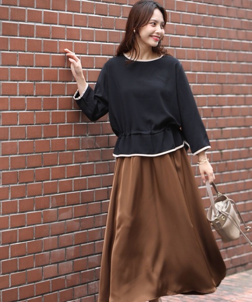 Ehre style(エーレスタイル)の「インせず決まる 手抜きに 見えない 楽トップス(シャツ/ブラウス・レディース・ベージュ/ブラック・FREE)」の14枚目の写真