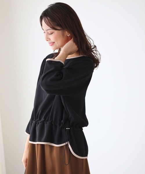 Ehre style(エーレスタイル)の「インせず決まる 手抜きに 見えない 楽トップス(シャツ/ブラウス・レディース・ベージュ/ブラック・FREE)」の15枚目の写真