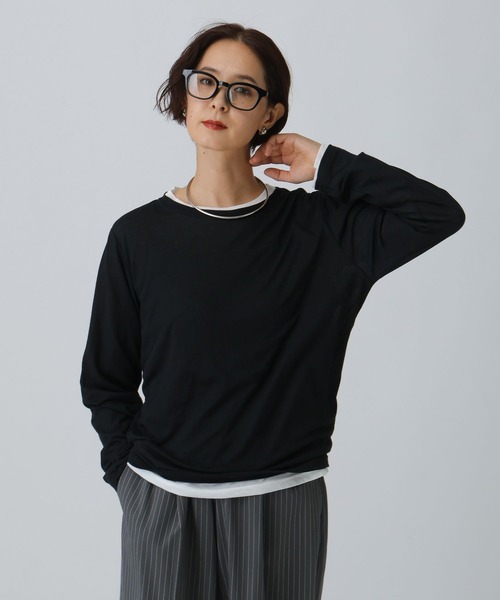 シアーメランジ長袖T 582469（Tシャツ/カットソー）｜LEPSIM