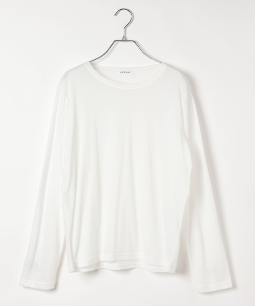 LEPSIM(レプシィム)の「シアーメランジ長袖T 582469(Tシャツ/カットソー・レディース・ブラウン/ピンク/オフホワイト/ブラック・FREE)」の5枚目の写真