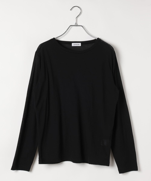 LEPSIM(レプシィム)の「シアーメランジ長袖T 582469(Tシャツ/カットソー・レディース・ブラウン/ピンク/オフホワイト/ブラック・FREE)」の6枚目の写真