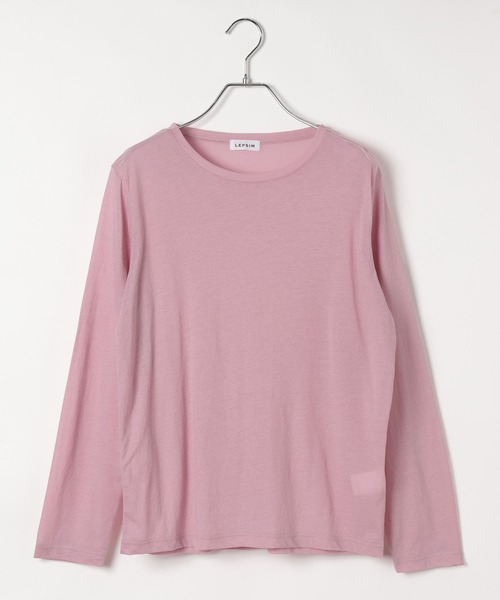 LEPSIM(レプシィム)の「シアーメランジ長袖T 582469(Tシャツ/カットソー・レディース・ブラウン/ピンク/オフホワイト/ブラック・FREE)」の8枚目の写真
