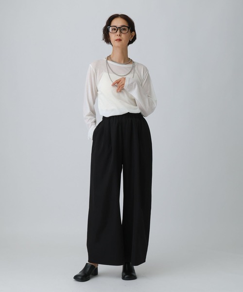 LEPSIM(レプシィム)の「シアーメランジ長袖T 582469(Tシャツ/カットソー・レディース・ブラウン/ピンク/オフホワイト/ブラック・FREE)」の21枚目の写真