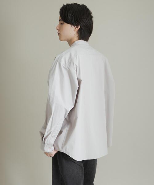 SENSE OF PLACE by URBAN RESEARCH（センスオブプレイスバイアーバンリサーチ）の「ピーチブロードバンドカラーロングスリーブシャツ（シャツ/ブラウス・メンズ・チャコールグレー/ライトブルー/ライトグレー・MEDIUM/LARGE）」の12枚目の写真