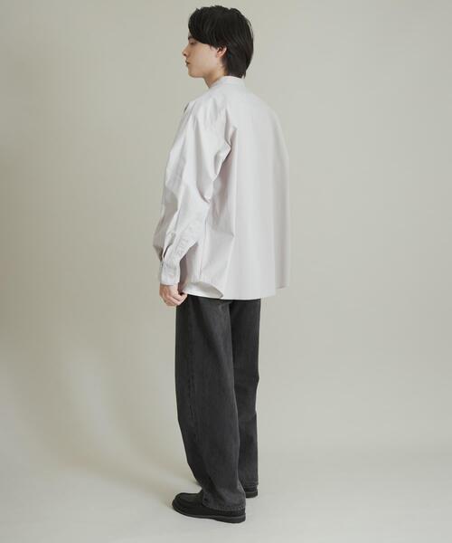 SENSE OF PLACE by URBAN RESEARCH（センスオブプレイスバイアーバンリサーチ）の「ピーチブロードバンドカラーロングスリーブシャツ（シャツ/ブラウス・メンズ・チャコールグレー/ライトブルー/ライトグレー・MEDIUM/LARGE）」の16枚目の写真