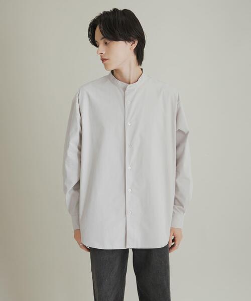 SENSE OF PLACE by URBAN RESEARCH（センスオブプレイスバイアーバンリサーチ）の「ピーチブロードバンドカラーロングスリーブシャツ（シャツ/ブラウス・メンズ・チャコールグレー/ライトブルー/ライトグレー・MEDIUM/LARGE）」の17枚目の写真