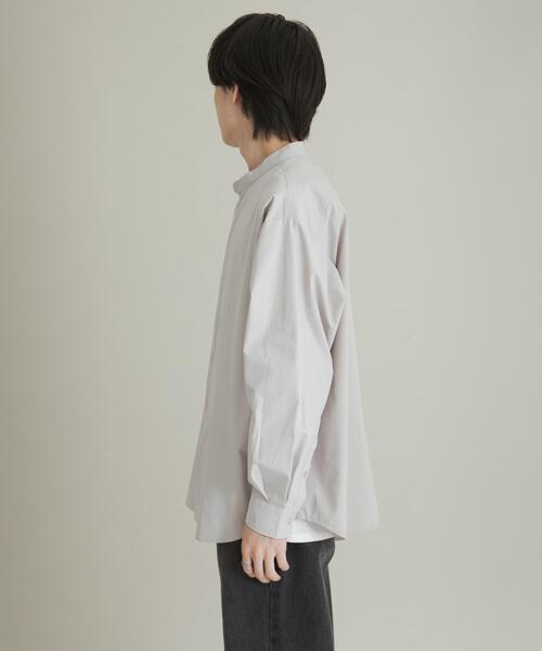 SENSE OF PLACE by URBAN RESEARCH（センスオブプレイスバイアーバンリサーチ）の「ピーチブロードバンドカラーロングスリーブシャツ（シャツ/ブラウス・メンズ・チャコールグレー/ライトブルー/ライトグレー・MEDIUM/LARGE）」の18枚目の写真