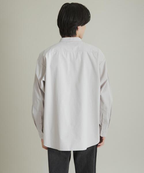 SENSE OF PLACE by URBAN RESEARCH（センスオブプレイスバイアーバンリサーチ）の「ピーチブロードバンドカラーロングスリーブシャツ（シャツ/ブラウス・メンズ・チャコールグレー/ライトブルー/ライトグレー・MEDIUM/LARGE）」の19枚目の写真