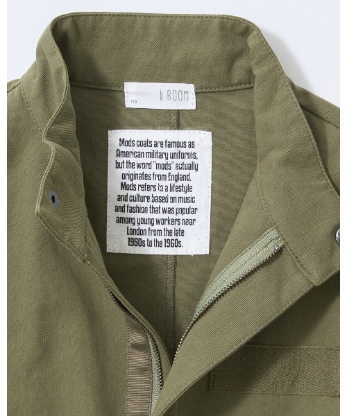 b・ROOM（ビールーム）の「【組み合わせ自由シリーズ】ミドル丈モッズコート（モッズコート・キッズ・チャコール/カーキ/アイボリー・100cm/110cm/120cm/130cm/140cm/150cm）」の22枚目の写真