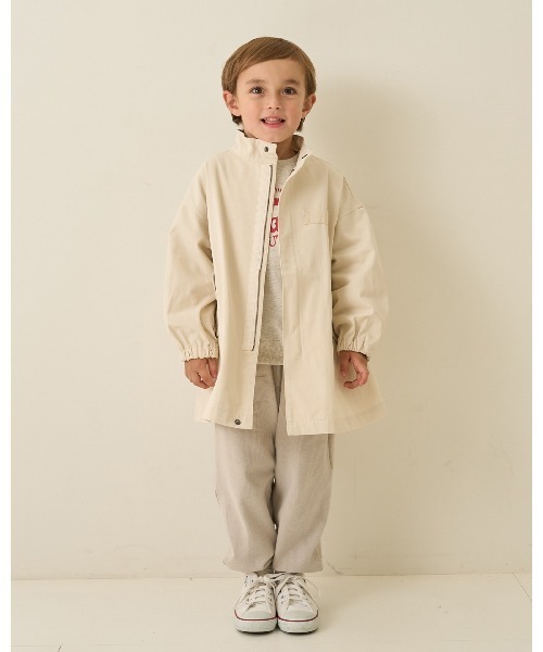 b・ROOM（ビールーム）の「【組み合わせ自由シリーズ】ミドル丈モッズコート（モッズコート・キッズ・チャコール/カーキ/アイボリー・100cm/110cm/120cm/130cm/140cm/150cm）」の4枚目の写真
