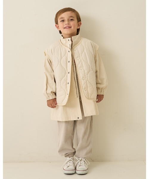 b・ROOM（ビールーム）の「【組み合わせ自由シリーズ】ミドル丈モッズコート（モッズコート・キッズ・チャコール/カーキ/アイボリー・100cm/110cm/120cm/130cm/140cm/150cm）」の5枚目の写真