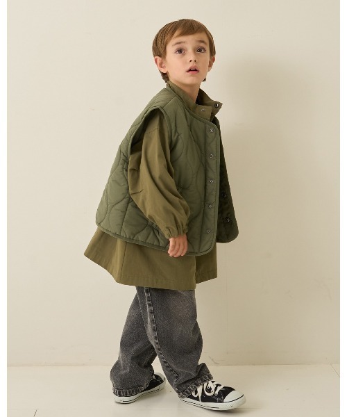 b・ROOM（ビールーム）の「【組み合わせ自由シリーズ】ミドル丈モッズコート（モッズコート・キッズ・チャコール/カーキ/アイボリー・100cm/110cm/120cm/130cm/140cm/150cm）」の16枚目の写真