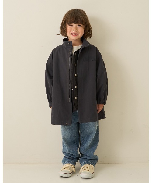 b・ROOM（ビールーム）の「【組み合わせ自由シリーズ】ミドル丈モッズコート（モッズコート・キッズ・チャコール/カーキ/アイボリー・100cm/110cm/120cm/130cm/140cm/150cm）」の18枚目の写真