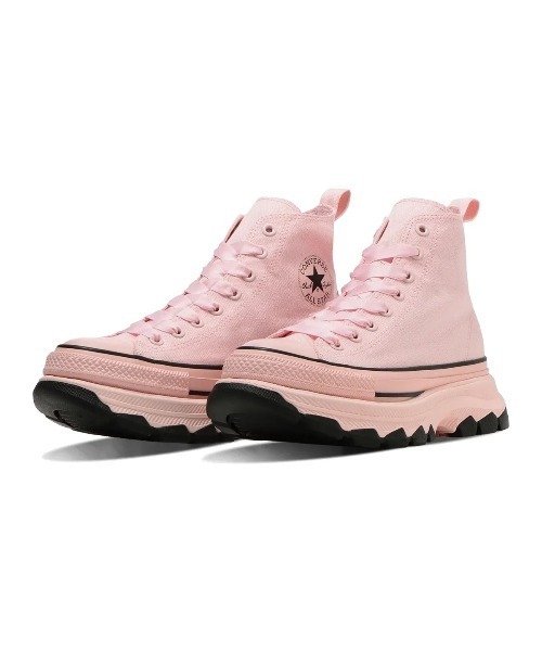 CONVERSE(コンバース)の「CONVERSE ALL STAR TREKWAVE BP HI(コンバース オールスター トレックウエーブ BP HI)(スニーカー・レディース・ピンク系/ブラック・23cm/23.5cm/24cm/22.5cm/24.5cm/25cm)」の2枚目の写真