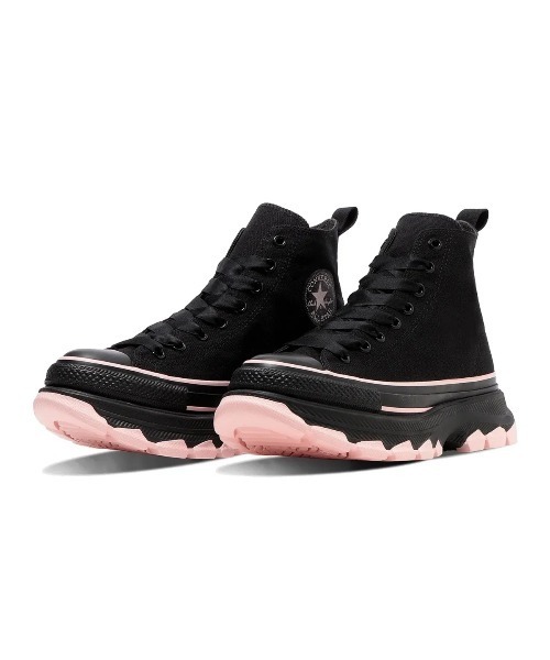 CONVERSE(コンバース)の「CONVERSE ALL STAR TREKWAVE BP HI(コンバース オールスター トレックウエーブ BP HI)(スニーカー・レディース・ピンク系/ブラック・23cm/23.5cm/24cm/22.5cm/24.5cm/25cm)」の1枚目の写真