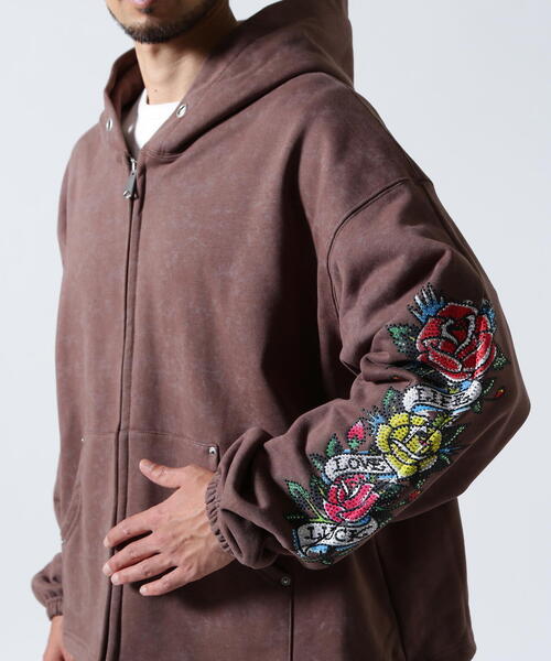 FR(13)NDS(フレンズ)の「FR(13)NDS × Ed Hardy/フレンズ × エド・ハーディ/コラボジップフーディ(パーカー・メンズ・ブラウン/グレー・M/L)」の15枚目の写真