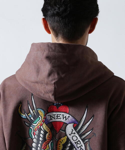 FR(13)NDS(フレンズ)の「FR(13)NDS × Ed Hardy/フレンズ × エド・ハーディ/コラボジップフーディ(パーカー・メンズ・ブラウン/グレー・M/L)」の18枚目の写真