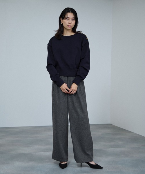 Mac-House(マックハウス)の「milli de l'air オーセンティックツィードタックパンツ(その他パンツ・レディース・ブラック/ブラウン・M/L)」の19枚目の写真