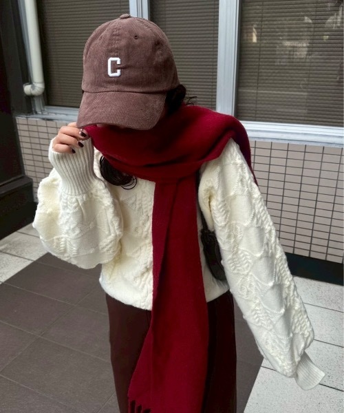 lawgy（ラウジー）の「pattern rhombus volume sleeve knit / パターンロンバスボリュームスリーブニット（ニット/セーター・レディース・ベージュ/グリーン系その他/ホワイト・FREE）」の20枚目の写真