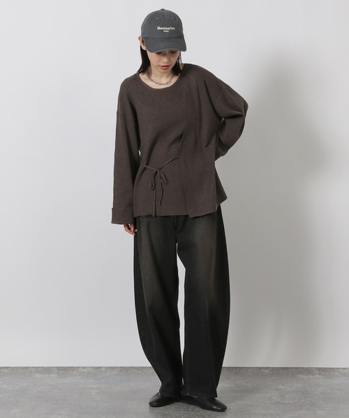 LAKOLE(ラコレ)の「レイヤードライクニットプルオーバー / 594727(ニット/セーター・レディース・ブラウン/アイボリー/ブラック・FREE)」の15枚目の写真