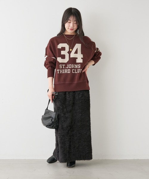 St.Johns 3rd club（セントジョンズサードクラブ）の「【St.Johns 3rd club】34 SJ3C ロゴニットプルオーバー（ニット/セーター・レディース・ブラウン・FREE）」の3枚目の写真