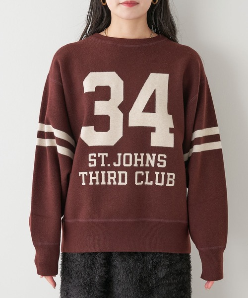 St.Johns 3rd club（セントジョンズサードクラブ）の「【St.Johns 3rd club】34 SJ3C ロゴニットプルオーバー（ニット/セーター・レディース・ブラウン・FREE）」の10枚目の写真