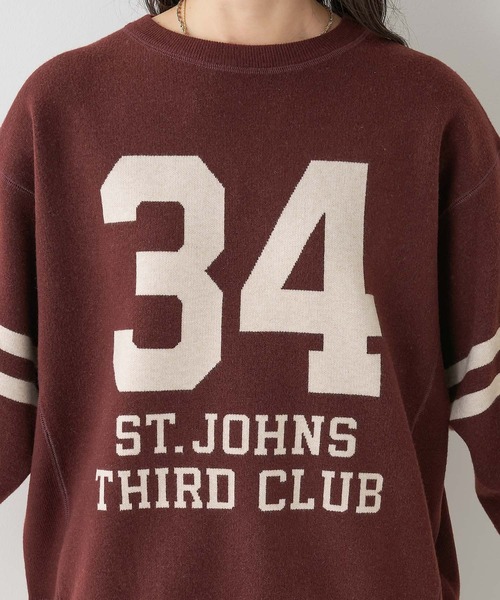 St.Johns 3rd club（セントジョンズサードクラブ）の「【St.Johns 3rd club】34 SJ3C ロゴニットプルオーバー（ニット/セーター・レディース・ブラウン・FREE）」の13枚目の写真