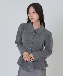 SUWDEE（スーディー）の「lame peplum knit tops（ニット/セーター）」