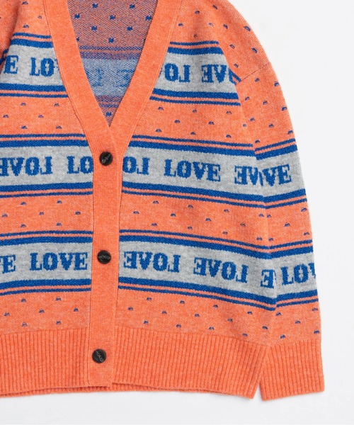 MAISON SPECIAL（メゾンスペシャル）の「LOVE Jacquard Cardigan / LOVEジャカードカーディガン（カーディガン/ボレロ・レディース・ブラック/グレー/オレンジ・FREE）」の18枚目の写真