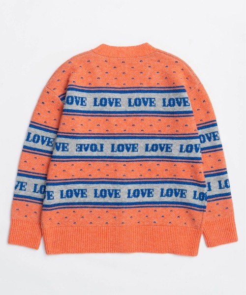 MAISON SPECIAL（メゾンスペシャル）の「LOVE Jacquard Cardigan / LOVEジャカードカーディガン（カーディガン/ボレロ・レディース・ブラック/グレー/オレンジ・FREE）」の15枚目の写真