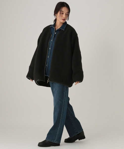 Elura（エルーラ）の「ライトボアブルゾン/607994（ブルゾン・レディース・ダークブラウン/キャメル/チャコールグレー/アイボリー/ブラック・SMALL/MEDIUM）」の21枚目の写真