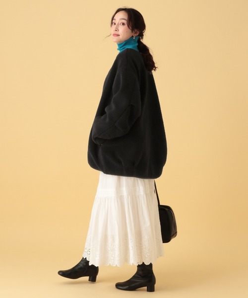 Elura（エルーラ）の「ライトボアブルゾン/607994（ブルゾン・レディース・ダークブラウン/キャメル/チャコールグレー/アイボリー/ブラック・SMALL/MEDIUM）」の7枚目の写真