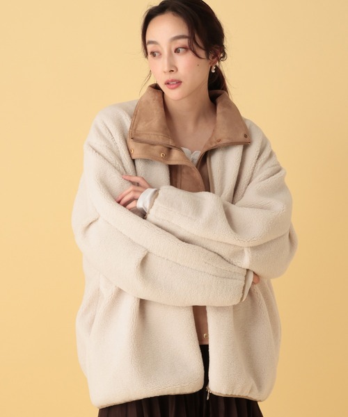 Elura（エルーラ）の「ライトボアブルゾン/607994（ブルゾン・レディース・ダークブラウン/キャメル/チャコールグレー/アイボリー/ブラック・SMALL/MEDIUM）」の14枚目の写真